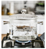 Load image into Gallery viewer, Transparent Glass Cooking Pot with Lid
